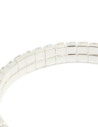 Silver Diamante Stretch Bracelet - link has visual effect only