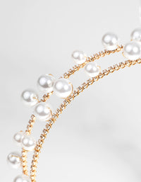 Gold Scattered Pearl Alice Band - link has visual effect only