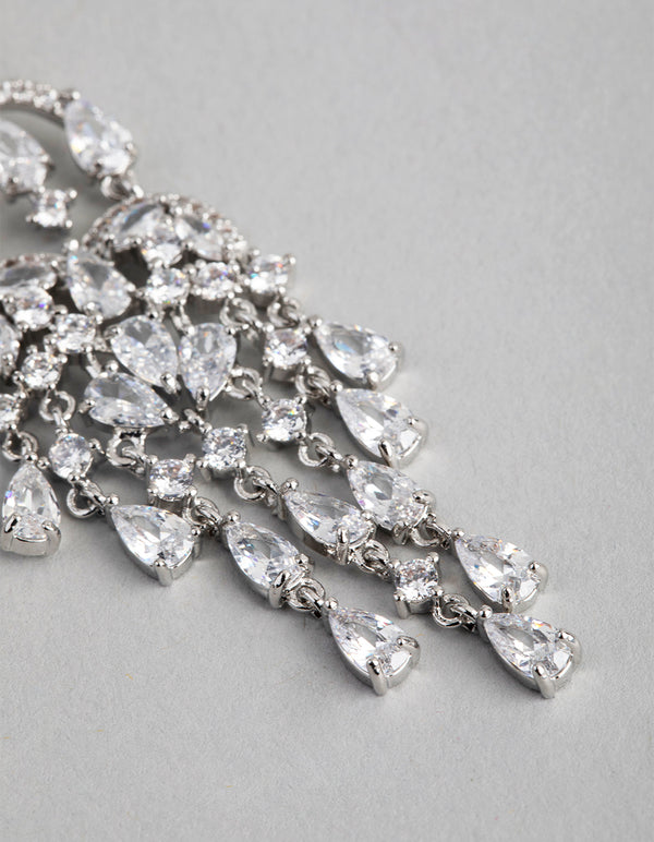 Silver Chandelier Drop Earrings