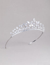 Silver Cubic Zirconia Royal Crown Alice Band - link has visual effect only