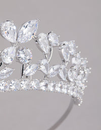 Silver Cubic Zirconia Royal Crown Alice Band - link has visual effect only