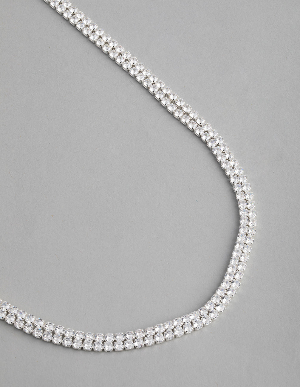 Silver Cubic Zirconia Belt