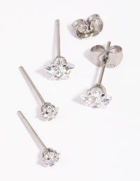Surgical Steel Diamante Star Stud Earring Pack - link has visual effect only
