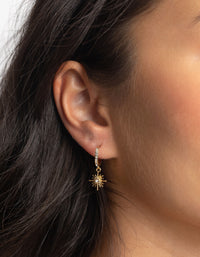 Gold Plated Celestial Huggie Hoop Earring Pack - link has visual effect only