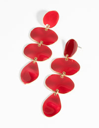 Gold Irregular Disc Drop Earrings - link has visual effect only