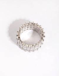 Silver Baguette Cubic Zirconia Ring - link has visual effect only