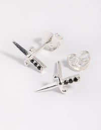 Sterling SIlver Dagger Stud Earrings - link has visual effect only