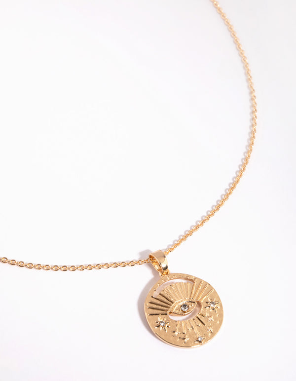 Gold Celestial Pendant Necklace