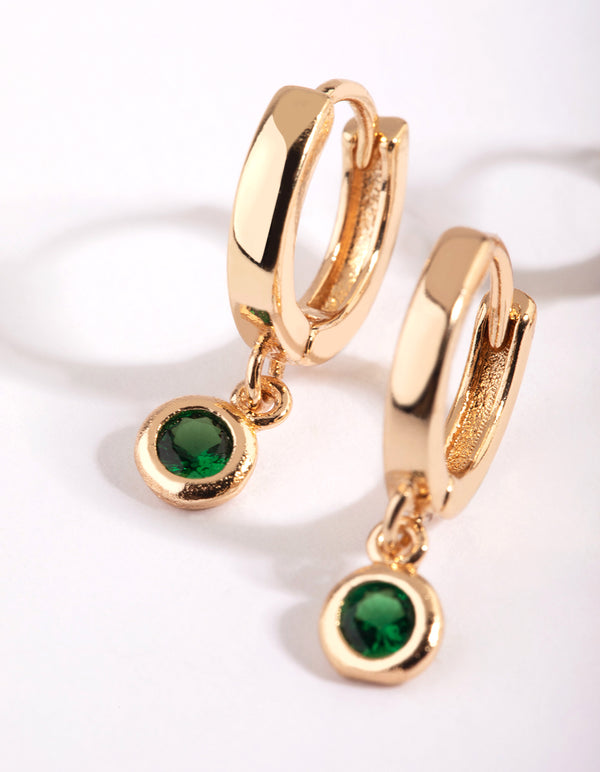 Green Stud & Huggie Hoop Earring Stack Pack