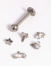 Titanium Cubic Zirconia Flat Back 6-Pack - link has visual effect only