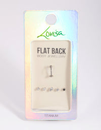 Titanium Cubic Zirconia Flat Back 6-Pack - link has visual effect only