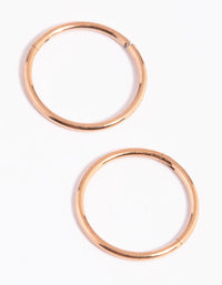 Rose Gold Plated Surgical Steel Sleeper Hoop Earrings - link has visual effect only
