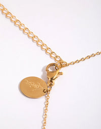 Gold Plated Stainless Steel Butterfly Charm Necklace - link has visual effect only