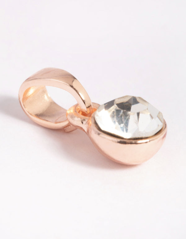Rose Gold Plated Diamante Charm