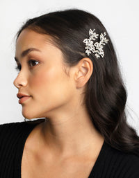 Silver Navette Diamante Hair Slide Pack - link has visual effect only