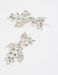 Silver Navette Diamante Hair Slide Pack - link has visual effect only
