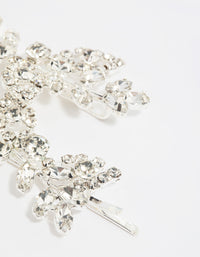 Silver Navette Diamante Hair Slide Pack - link has visual effect only