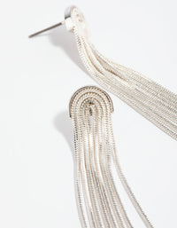 Silver Waterfall Diamante Drop Earrings - link has visual effect only