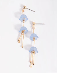 Blue Lillypad Drop Earrings - link has visual effect only