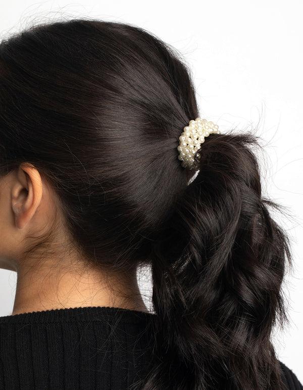Pearl Disco Ball Ponytail Deco