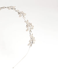 Silver Diamante Leaf Cluster Headband - link has visual effect only