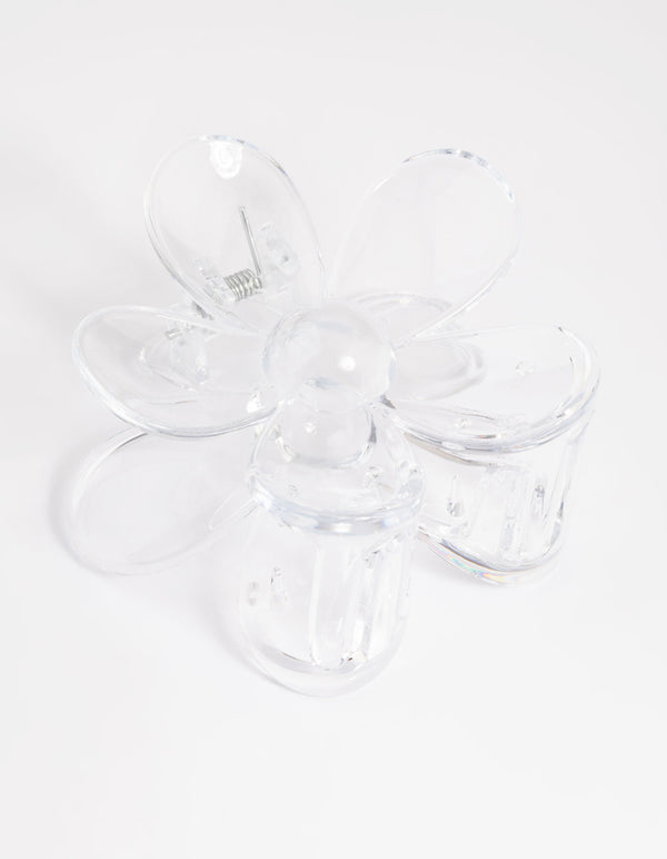 90s Clear Daisy Flower Claw Clip