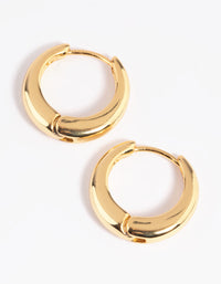 Gold Plated Small Huggie Hoop Earrings - link has visual effect only