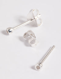 Sterling Silver Micro Stud Earrings - link has visual effect only