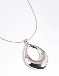 Silver Open Circle Long Necklace - link has visual effect only