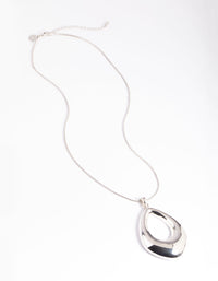 Silver Open Circle Long Necklace - link has visual effect only