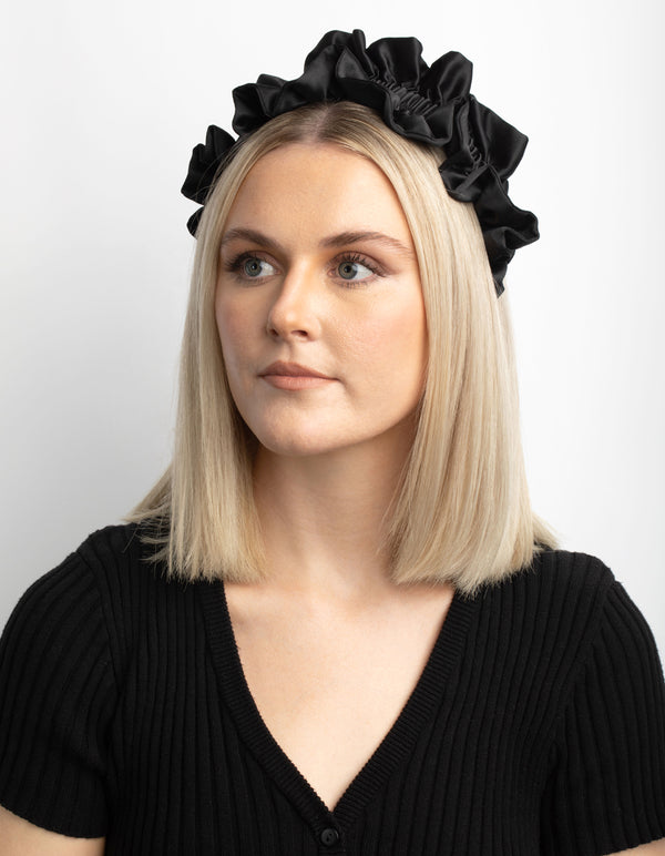 Black Ruffle Headband