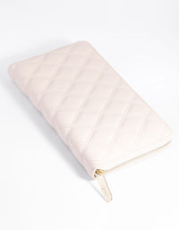 Blush Quilted Faux Leather Jewellery Travel Case - link has visual effect only