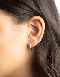 Surgical Steel Rectangular Hoop Earrings - link has visual effect only