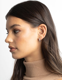 Surgical Steel Rectangular Hoop Earrings - link has visual effect only
