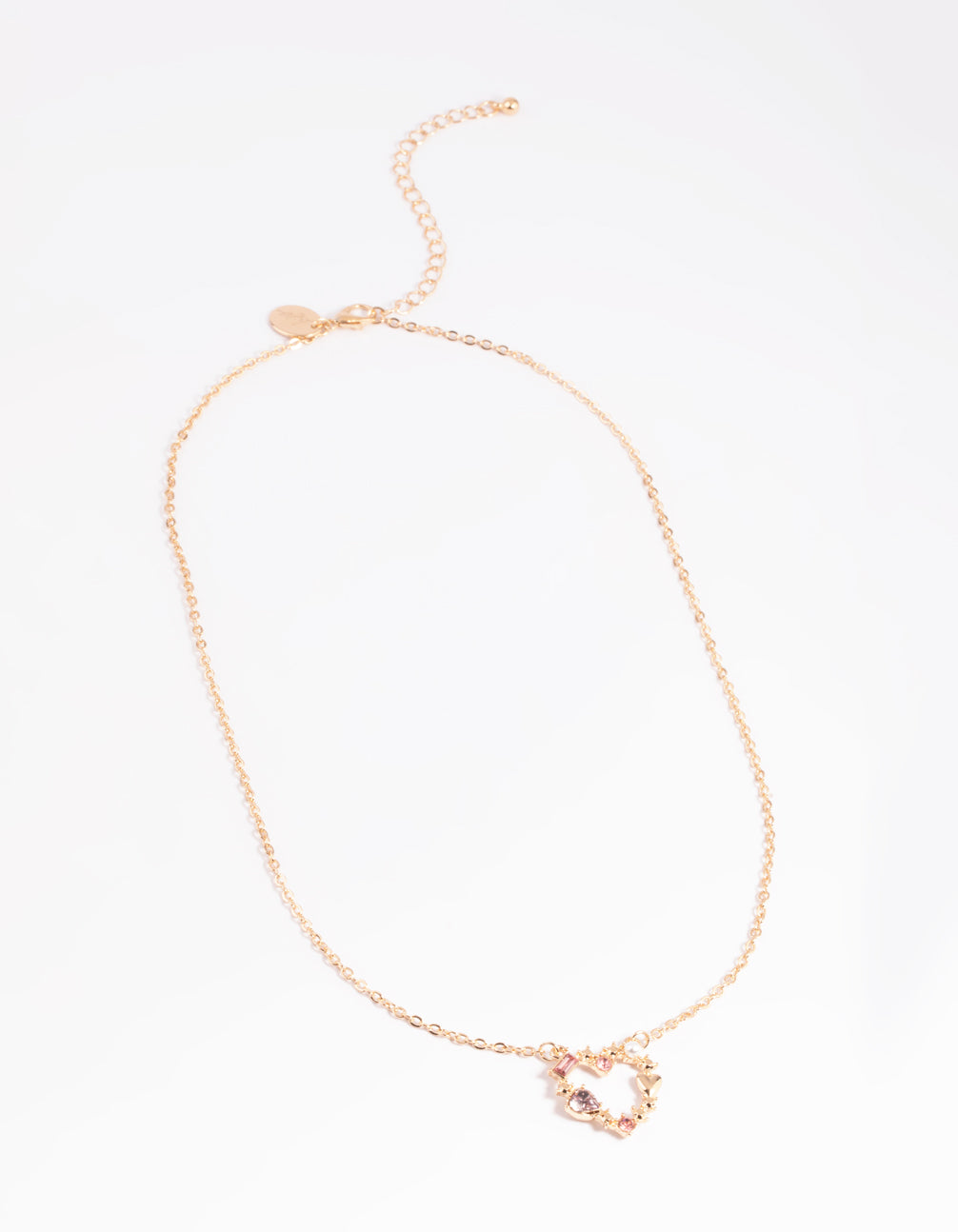 Pink & Pearl Heart Necklace