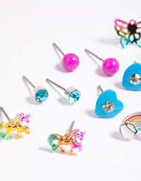 Kids Rainbow Magic Stud Earring 6-Pack - link has visual effect only