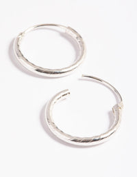 Sterling Silver Twisted Rope Hoop Earrings - link has visual effect only