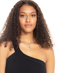 Silver Heart Diamante Shaker Necklace - link has visual effect only