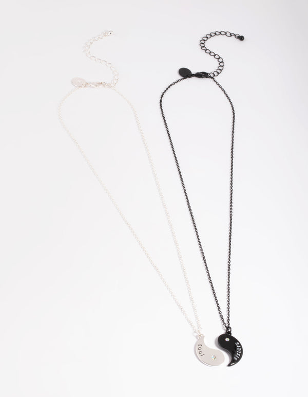 Mixed Metal Yin & Yang Necklace Pack