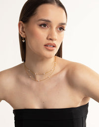 Waterproof Gold Plated Stainless Steel Cubic Zirconia Heart Huggie Earrings - link has visual effect only