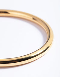 Gold Plated Stainless Steel Statement Round Bangle - link has visual effect only