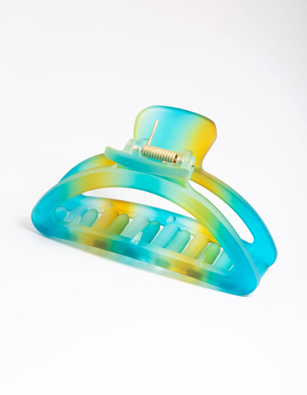 Green Ombre Rounded Claw Clip