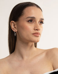 Silver Diamante Cross Earrings Pack - link has visual effect only