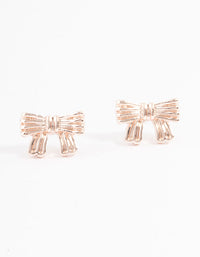 Rose Gold Bow Stud Earrings - link has visual effect only