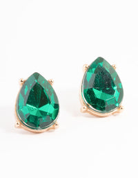 Green Pear Stud Earrings - link has visual effect only