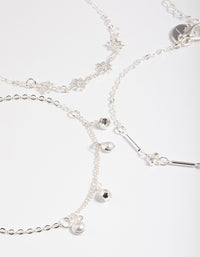 Silver Star & Pearl Droplet Charm Bracelet Pack - link has visual effect only