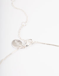 Silver Plated Cross Box Chain Necklace - link has visual effect only