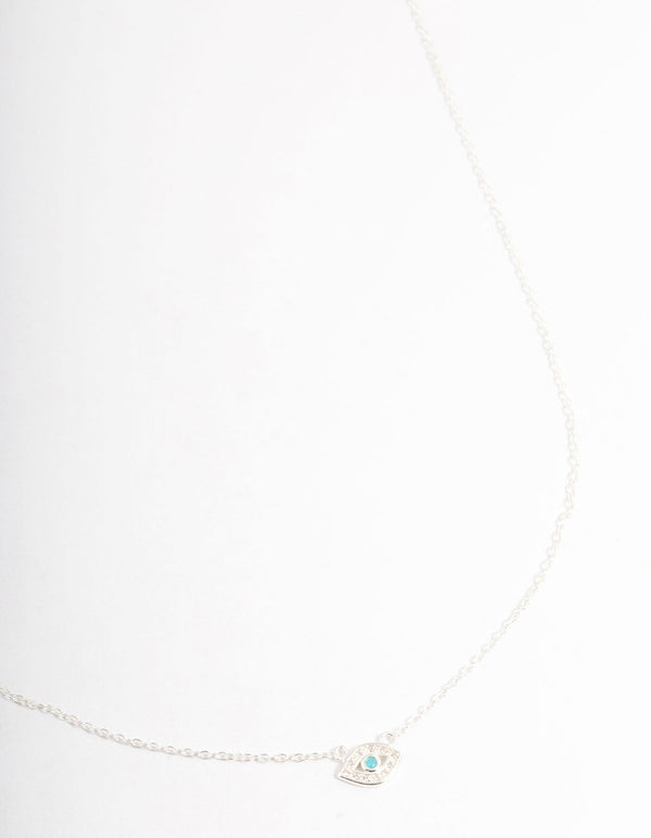 Sterling Silver Evil Eye Necklace