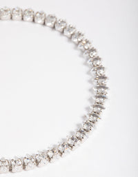 Silver Cubic Zirconia Stone Toggle Tennis Bracelet - link has visual effect only