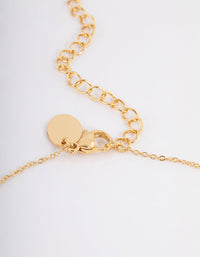 Gold Plated Stainless Steel Vintage Rounded Pendant Necklace - link has visual effect only